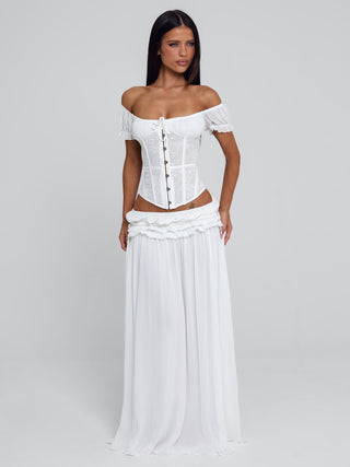 LUBELA MAXI SKIRT WHITE Maxi Skirt 