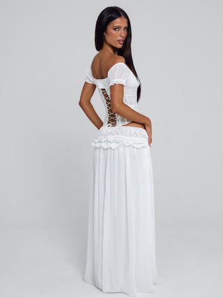 LUBELA MAXI SKIRT WHITE Maxi Skirt 