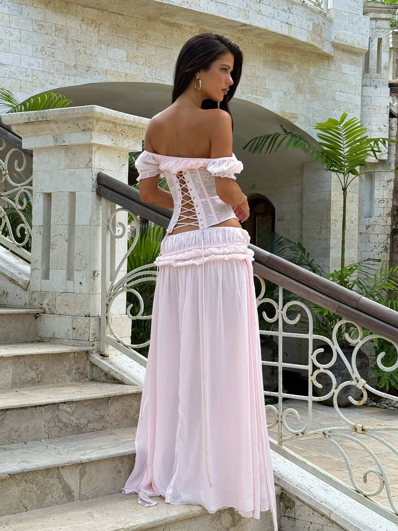 LUBELA MAXI SKIRT BLUSH Maxi Skirt 