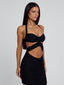 LUCCA MIDI DRESS BLACK Midi Dress 