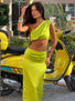 LUCCY TOP CHARTREUSE Crop Top 