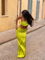 LUCCY TOP CHARTREUSE Crop Top 