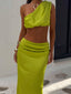 LUCCY TOP CHARTREUSE Crop Top 