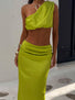 LUCCY TOP CHARTREUSE Crop Top 