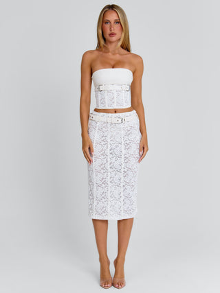 LUNALLA MIDI SKIRT IVORY Midi Skirt 