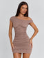 MADISON MINI DRESS TAN Mini Dress 