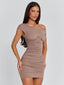 MADISON MINI DRESS TAN Mini Dress 