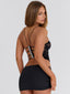 MAGNOLIA LONGLINE TOP BLACK Corset 