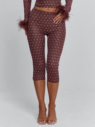 MAHRIA PANT BROWN POLKA DOT Pants 