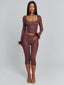 MAHRIA PANT BROWN POLKA DOT Pants 