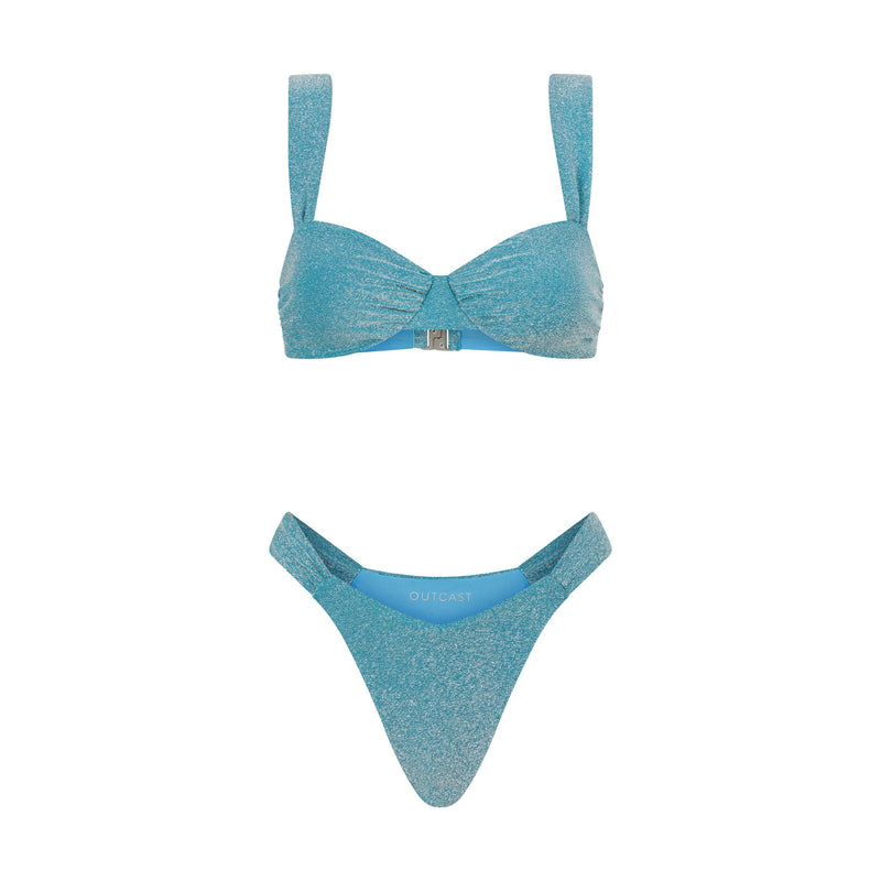 MALTA TOP TEAL SHIMMER Bikini Top 