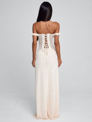 MARCELINE MAXI DRESS BEIGE Maxi Dress 