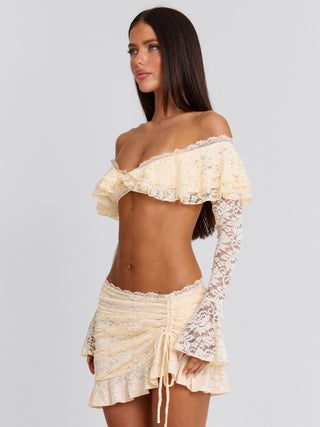 MARCELLA MINI SKIRT CREAM Mini Skirt 