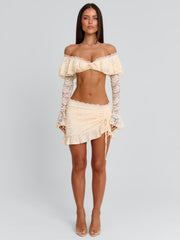 MARCELLA MINI SKIRT CREAM
