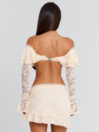 MARCELLA MINI SKIRT CREAM Mini Skirt 