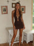 MARDEA MINI DRESS CHOCOLATE Mini Dress DIOS FASHION 