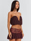 MARIELLE TOP MAROON Crop Top 