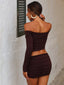 MARKEDA TOP CHOCOLATE Crop Top 