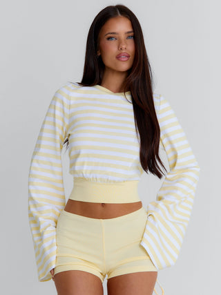 MARTAE CROP TOP YELLOW STRIPE Crop Top 