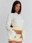 MARTAE CROP TOP YELLOW STRIPE Crop Top 