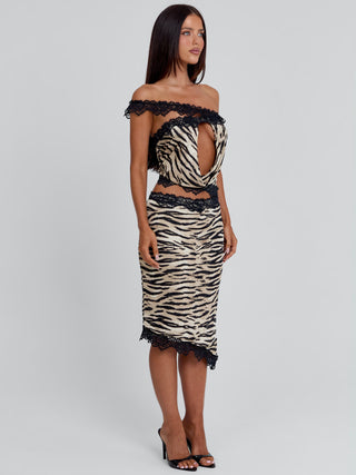 MELANIE MIDI DRESS ZEBRA Midi Dress 