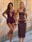 MELINAE TOP CHOCOLATE Crop Top 