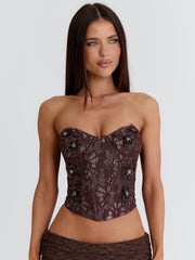 MESMA CORSET TOP CHOCOLATE