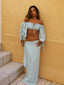 MILAE MAXI SKIRT BLUE Maxi Skirt 