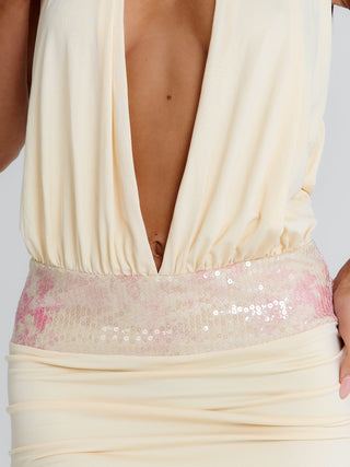 MILANIAN MINI DRESS CREAM Mini Dress 