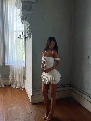 QUINTANA MINI SKIRT WHITE Mini Skirt 