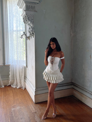 QUINTANA MINI SKIRT WHITE Mini Skirt 
