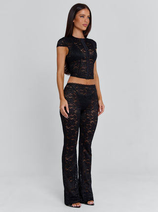 MIRRA TOP BLACK Crop Top 