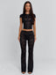 MIRRA TOP BLACK Crop Top 