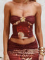 MOZIA MIDI SKIRT VANYA CHOCOLATE Midi Skirt 