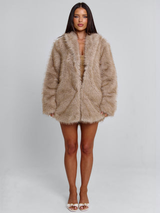 NAHLA LONG JACKET TAN Jacket 