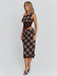 NARELLE TOP BROWN CHECK Corset 