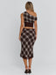 NARELLE TOP BROWN CHECK Corset 