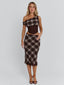 NARELLE TOP BROWN CHECK Corset 