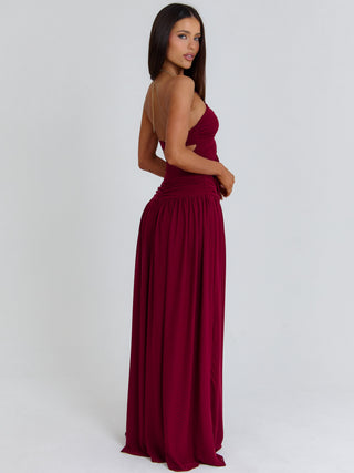 NELLY MAXI DRESS BURGUNDY Maxi Dress 