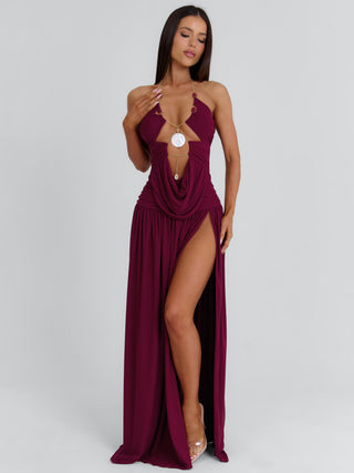 NELLY MAXI DRESS BURGUNDY Maxi Dress 