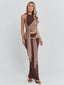 NERINA TOP CHOCOLATE Crop Top 