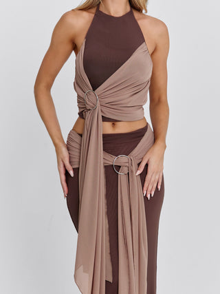 NERINA MAXI SKIRT CHOCOLATE Maxi Skirt 