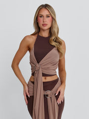 NERINA TOP CHOCOLATE
