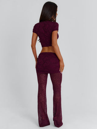 NERISSA CORSET TOP BURGUNDY Corset 