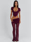 NERISSA CORSET TOP BURGUNDY Corset 