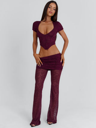 NERISSA CORSET TOP BURGUNDY Corset 