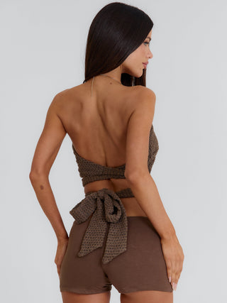 NEVVAEH CROP TOP BROWN Crop Top 