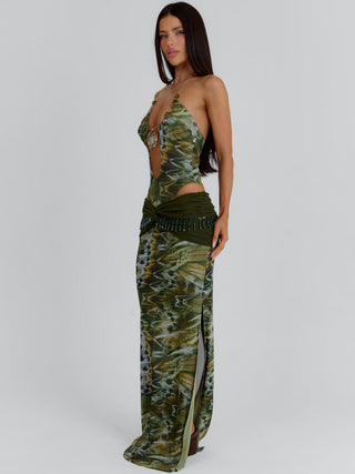 CLARISSE MAXI SKIRT ECRU WINGS Pants 