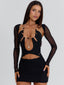 NIKI LONG SLEEVE MINI DRESS BLACK Mini Dress 