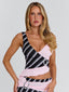 NIKKY TOP PINK STRIPE Crop Top 